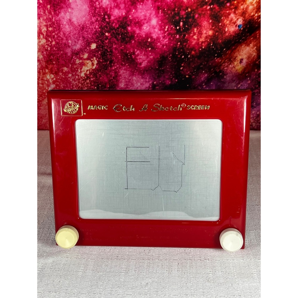 Vintage Ohio Art Etch A Sketch Magic Screen Red Classic Drawing Toy 505